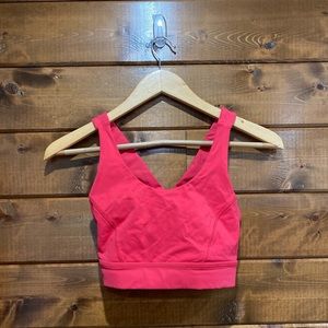Lululemon Pink Red All Sport Bra